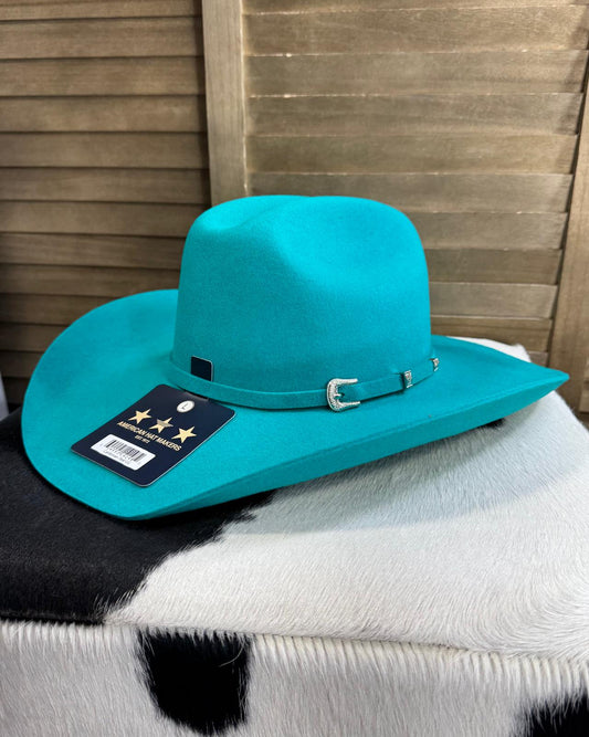 Turquoise Cattleman Tejana Felt Hat