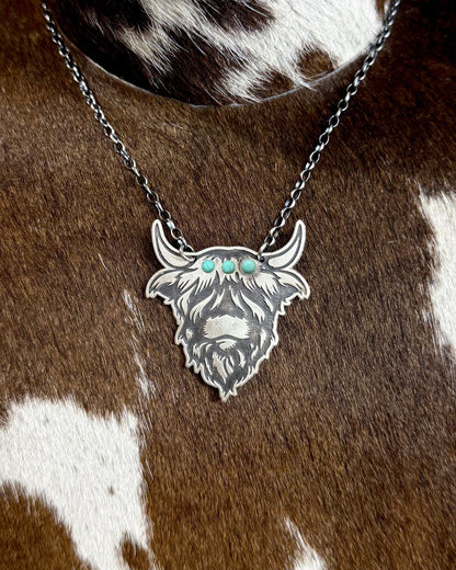18" TPC Highland Cow Necklace *Sterling
