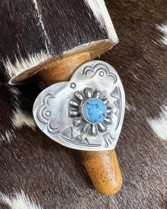 Leroy James Sterling Golden Hills Heart Ring *Native