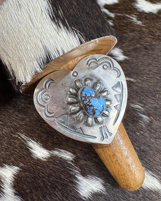 Leroy James Sterling Golden Hills Heart Ring *Native