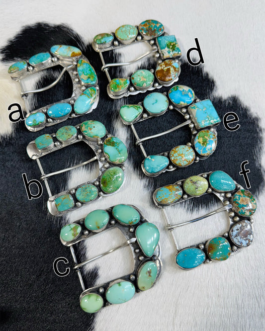 Horse Shoe Turquoise Belt Buckle *Native Made & Stamped