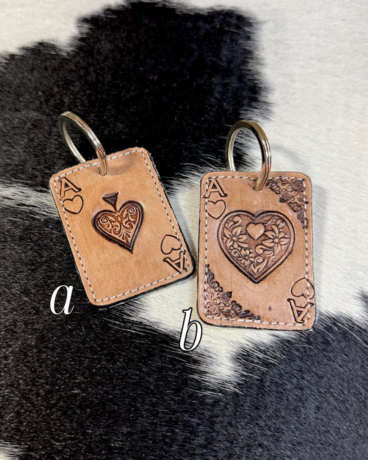 Ace Poker Card Keychain