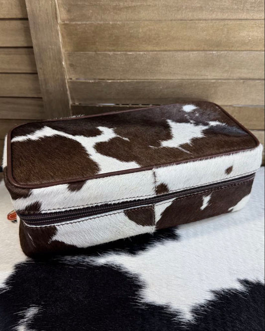 Cowhide Zipper AD Jewelry Box