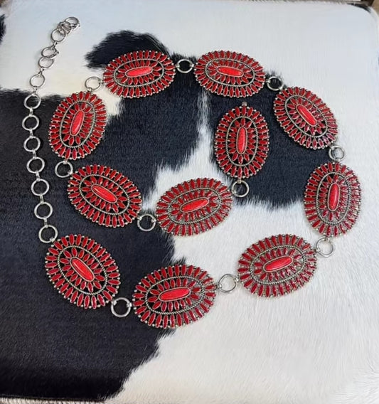 Red Concho Belt