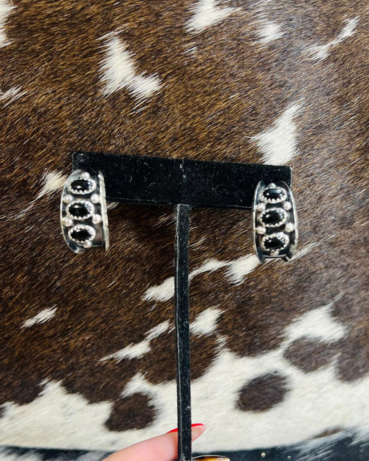 Reed Charley Black Onyx Hoops