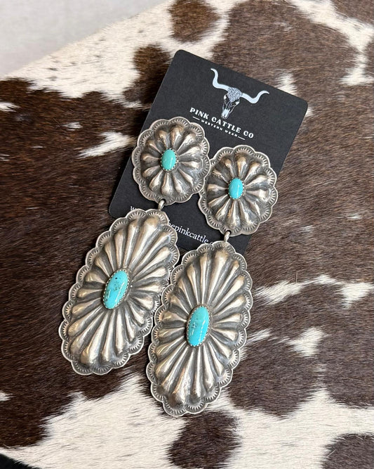 Rita Lee Double Concho Earrings
