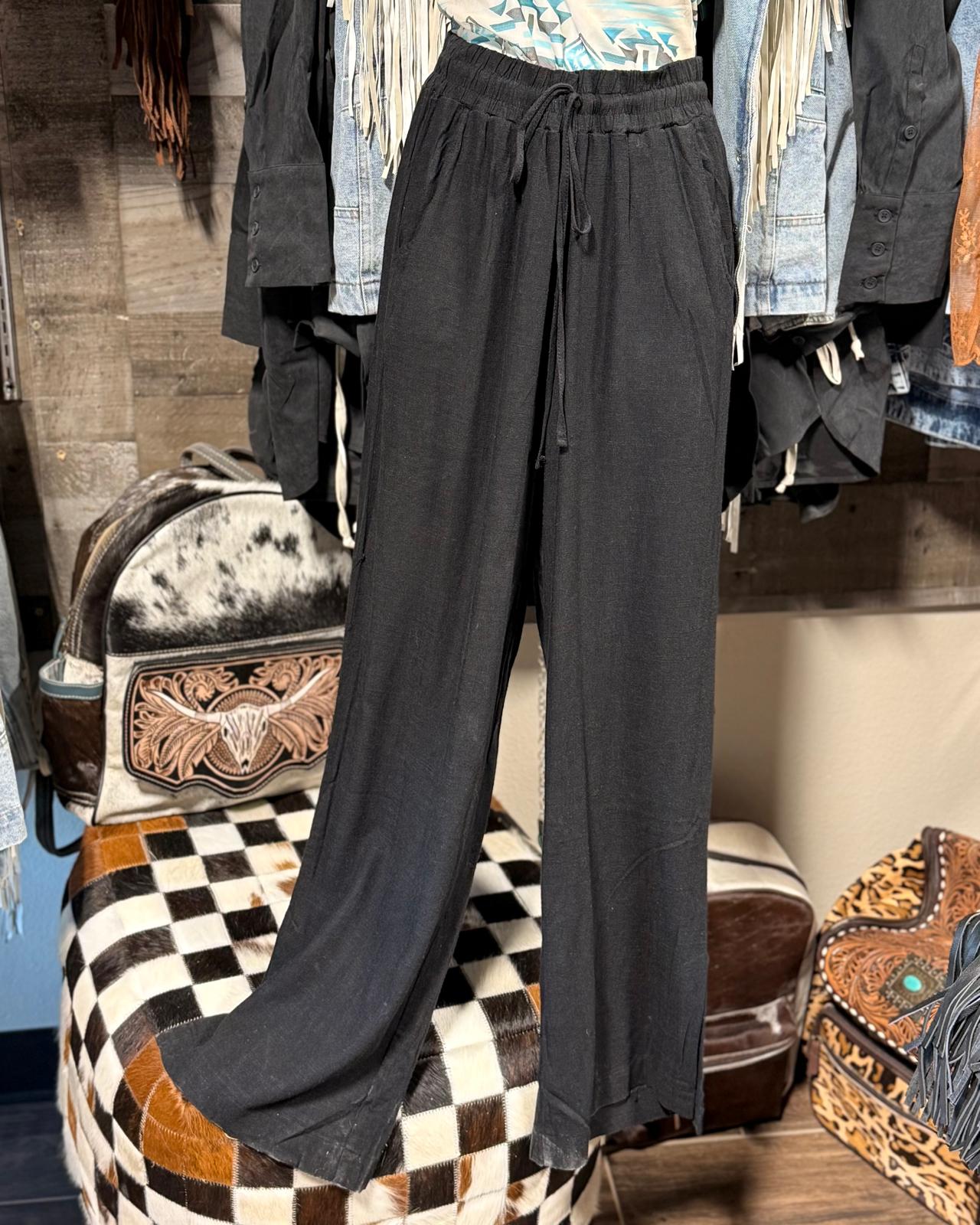 Black Linen Pants