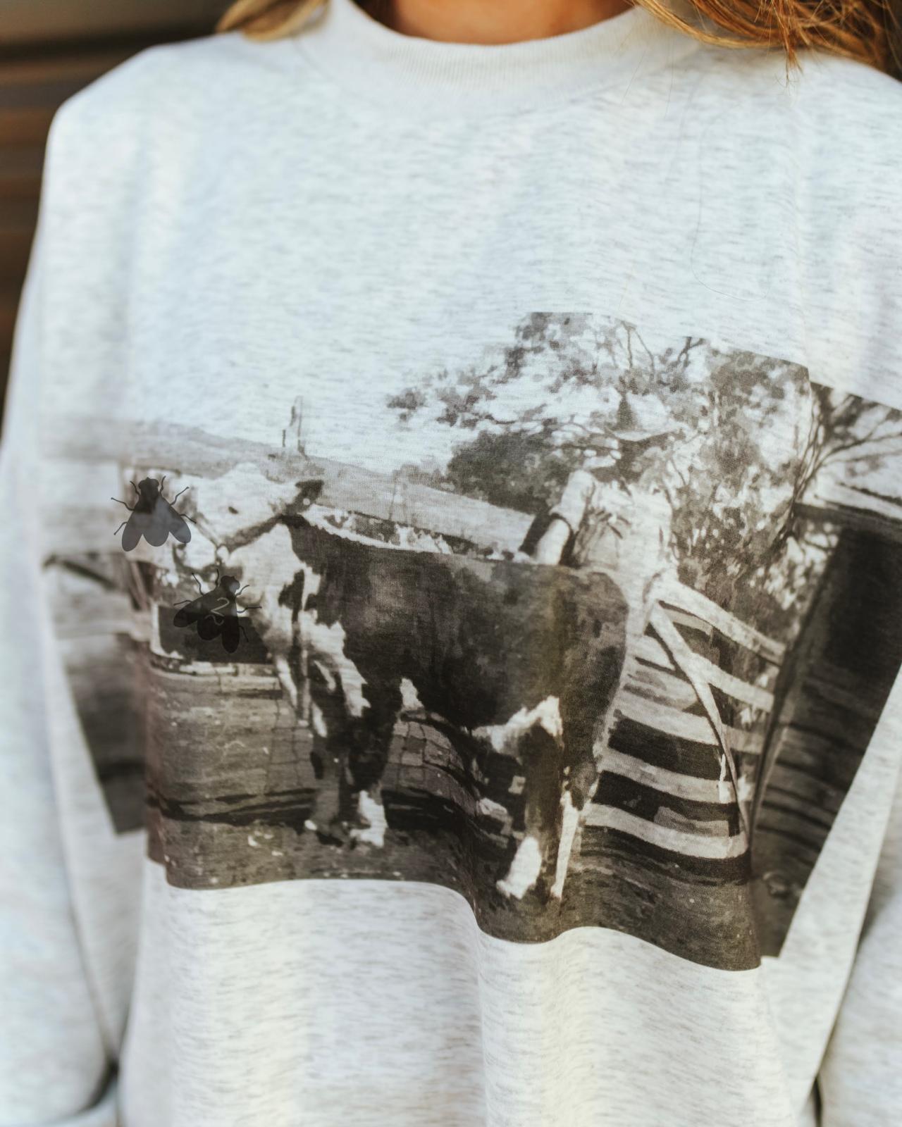 Vintage Heifer Crop Crew Neck