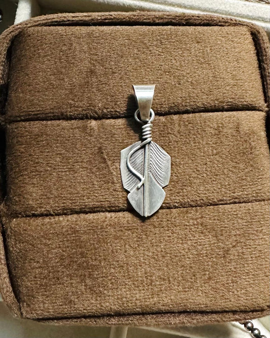 Sterling Feather Small Pendant *Native