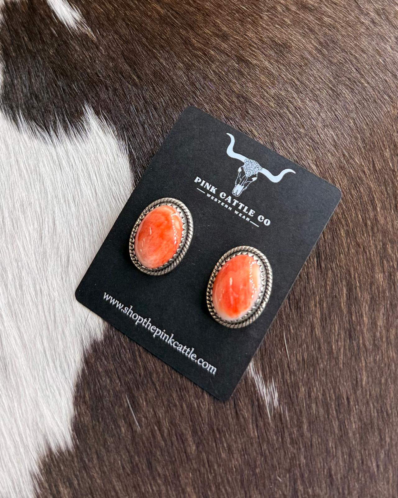 Round Spiny Stud Earrings