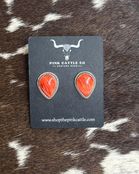 Spiny Teardrop Studs