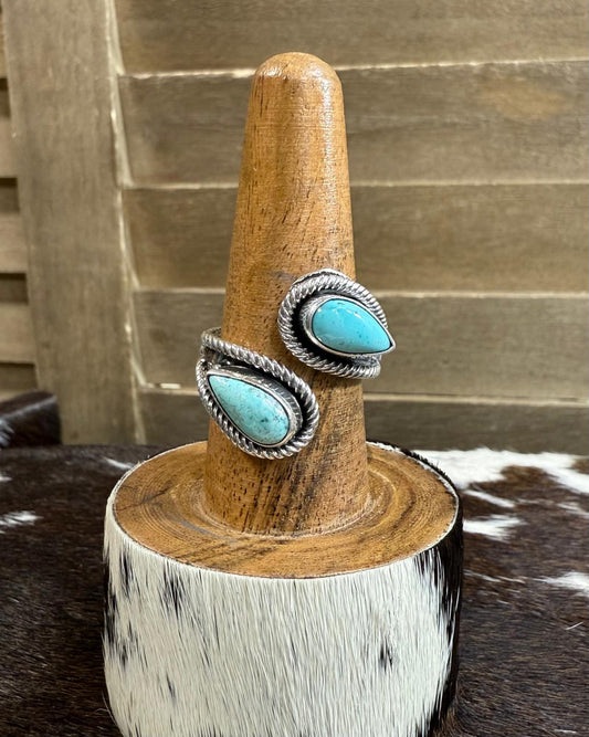 Double Stone Wrap Ring  *Native