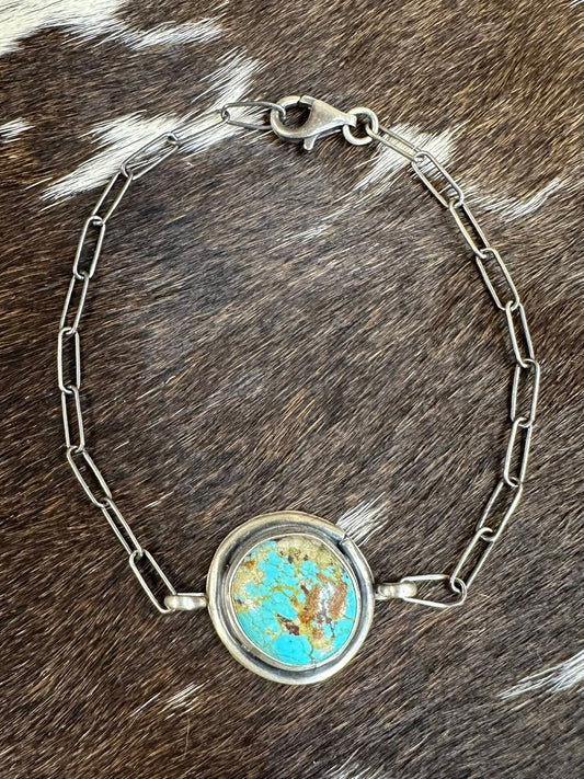 Kingman Stone Dainty Clasp Bracelet *Native