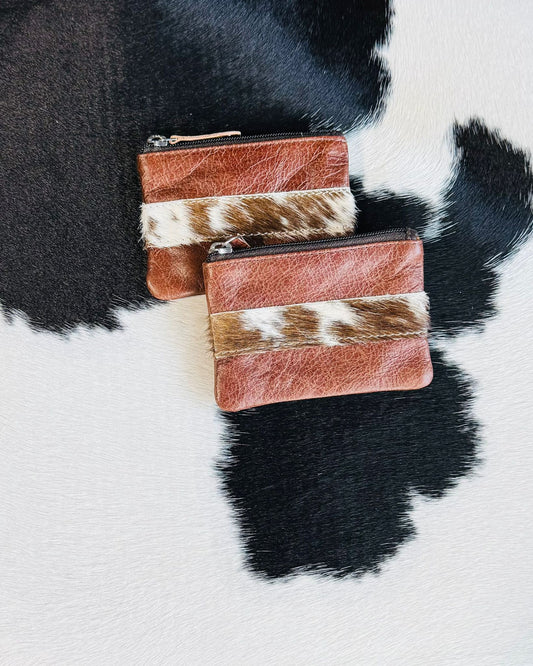 Leather & Cowhide Coin Bag
