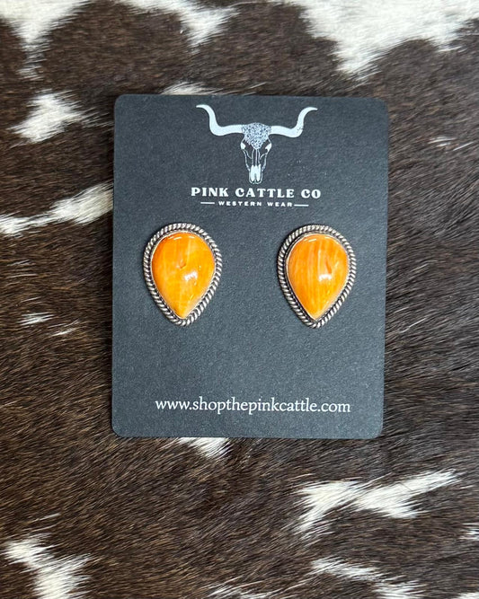 Spiny Teardrop Studs