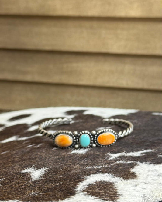 Kingman & Spiny Twisted Cuff *Native