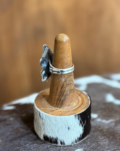 T. Yazzie Adjustable Turquoise Butterfly Ring *Native