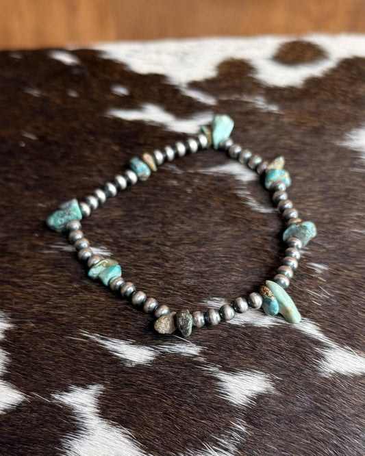 Green Turquoise 4mm Pearl Stretch Bracelet