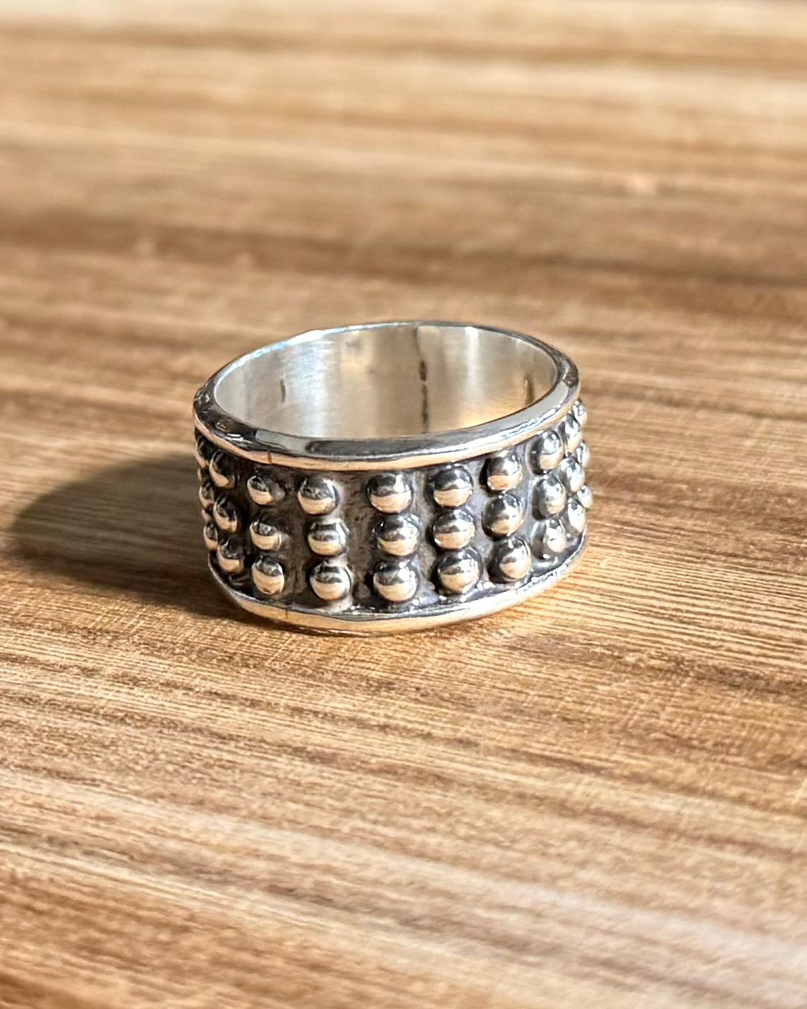 Studded Silver Stacker