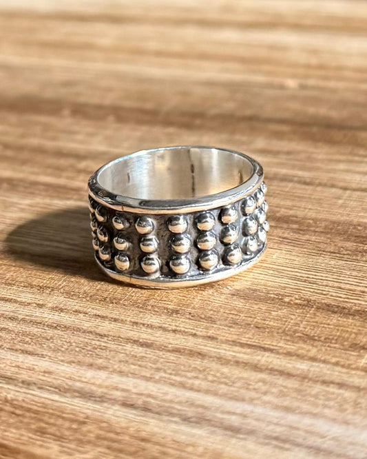 Studded Silver Stacker