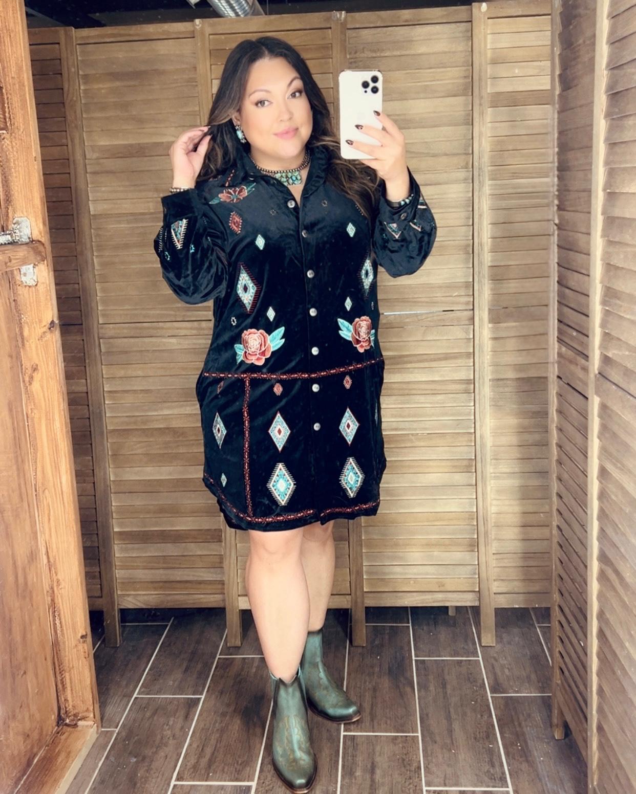 Velvet Rose Ranch Dress