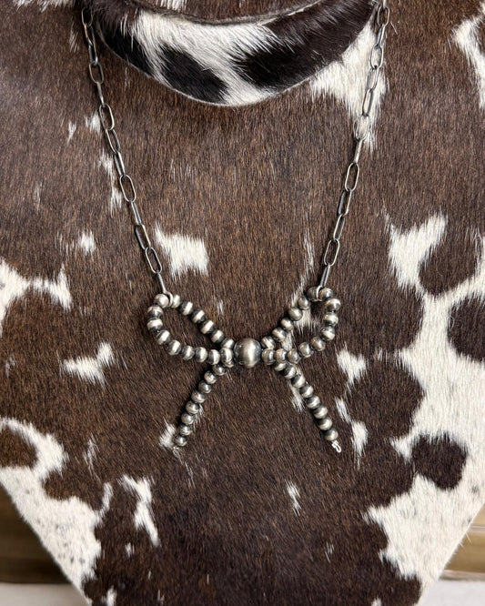 Pearl Bow Necklace