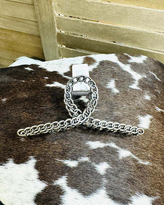 Silver Chain Hair Clip