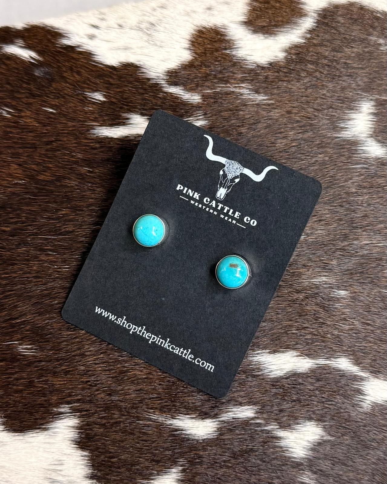 Kingman Blue Squared Studs *Native main image 1