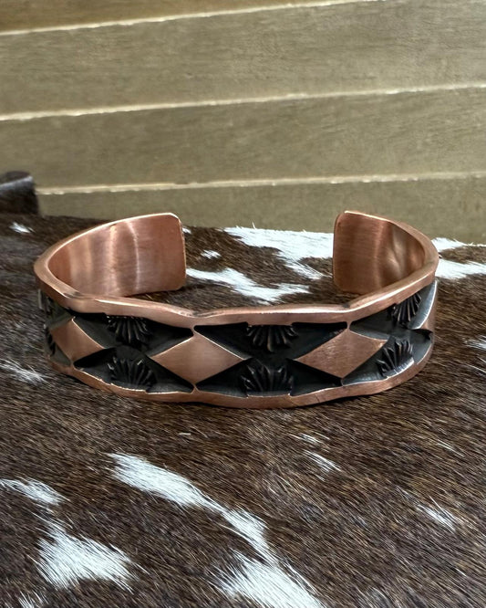 J. Tahe Copper Pattern Cuff *Native