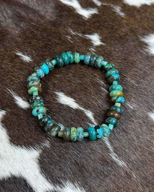 Natural Turquoise Stretch Bracelet