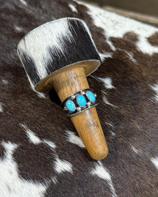 Reed Charley Kingman 3 Stone Ring *Native