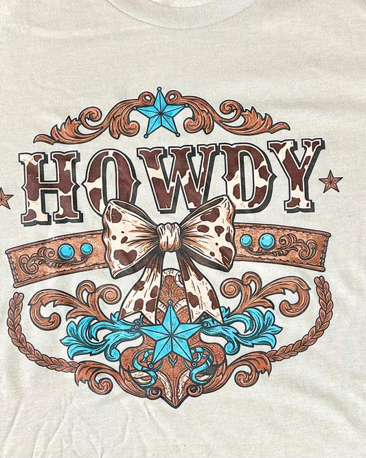 Howdy Cow Bow Tee