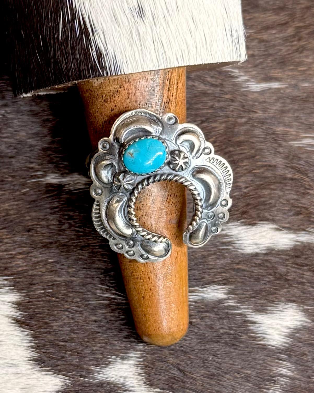 Sterling Kingman Naja Adjustable Ring *Native