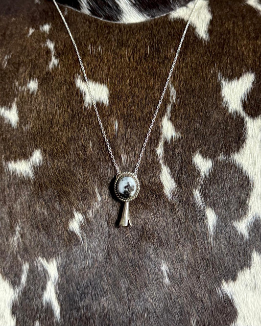 White Buffalo Flower Blossom Necklace *Non Native