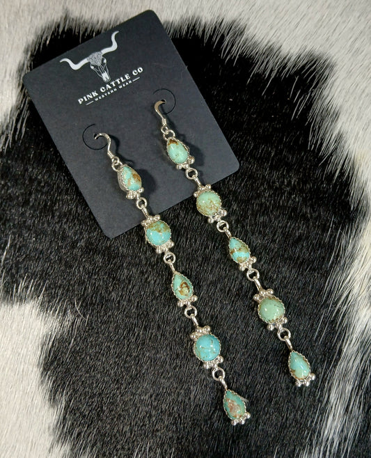 Kingman 5 Stone Dangle Earrings *Non Native