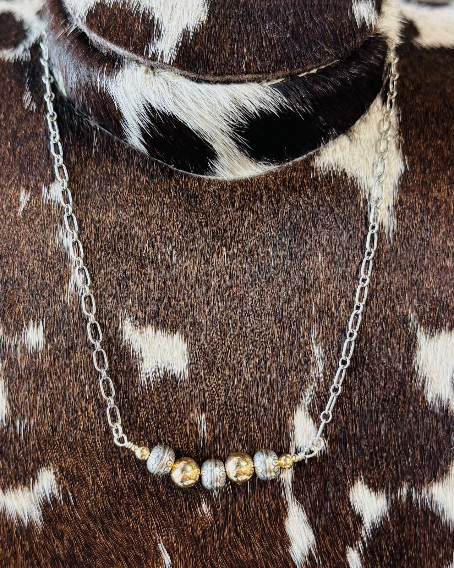 Sterling Pearl & Gold Stacker