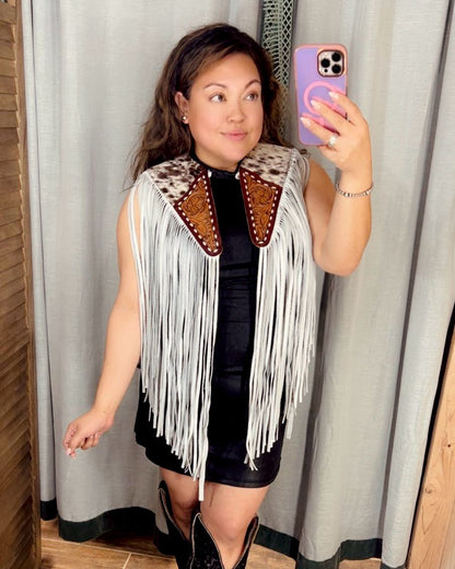 AD Cowhide Fringe Vest