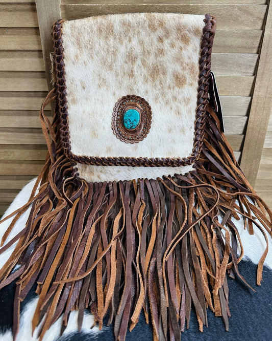 AD Cowhide Stone Crossbody