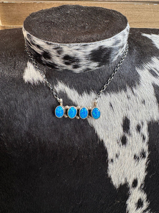 Opal Pebbled Necklace