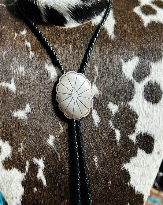 Sterling Silver Round Bolo