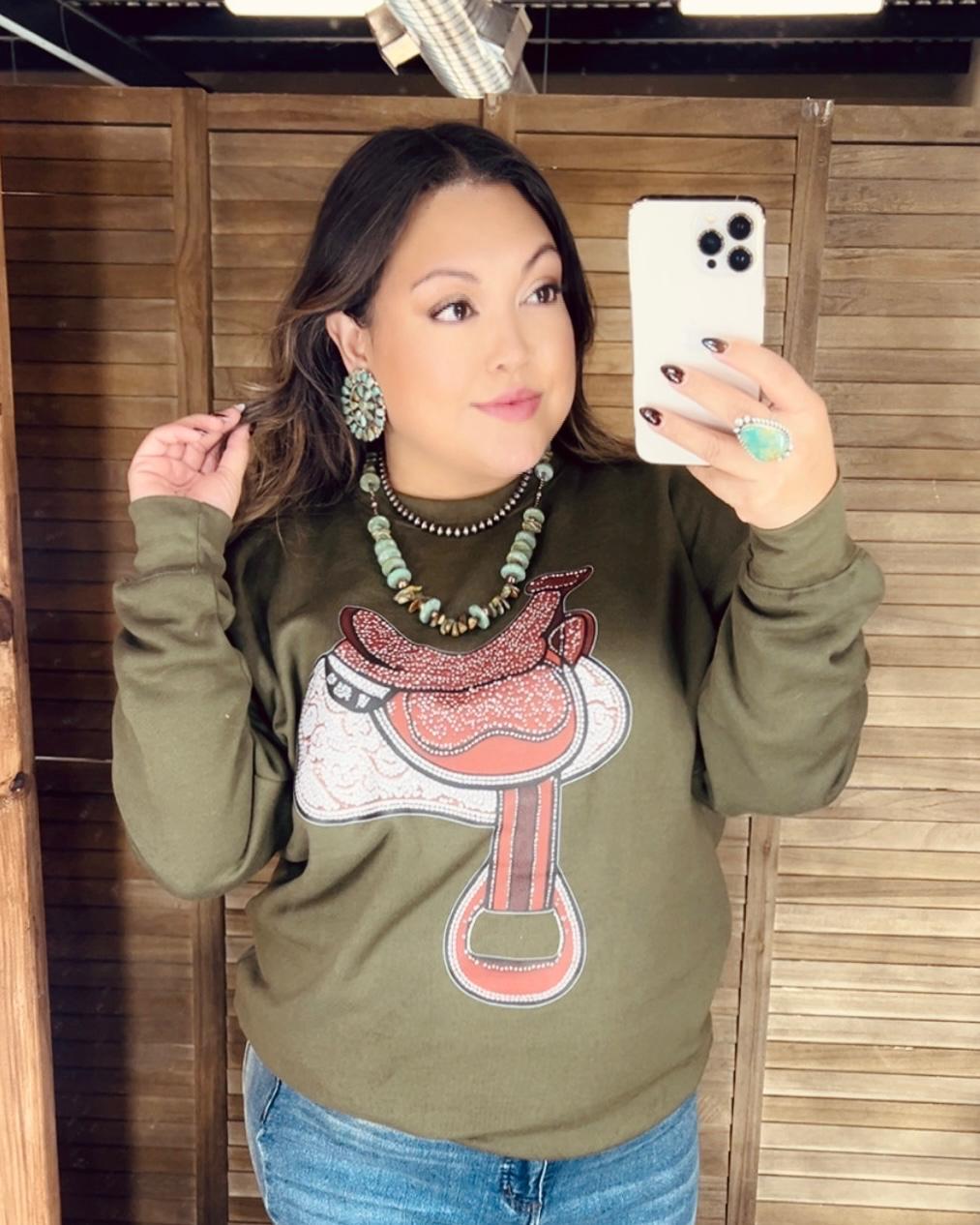 Saddle Crew Neck Sweater