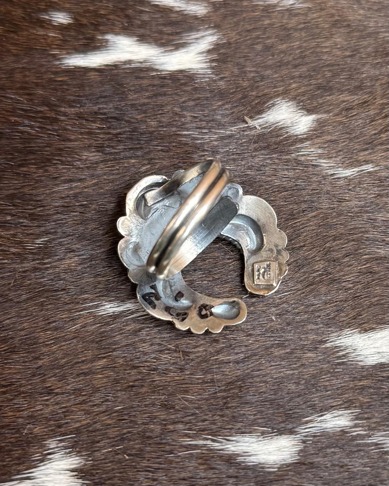 Sterling Kingman Naja Adjustable Ring *Native