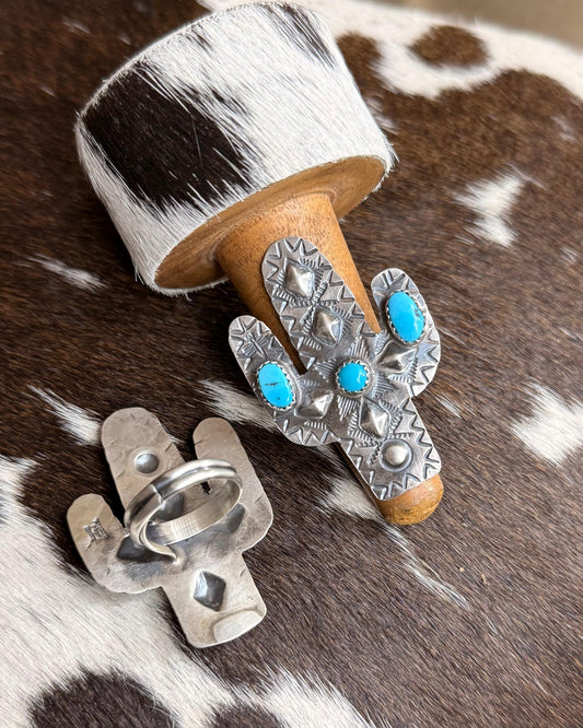 T. Yazzie Adjustable Cactus Ring *Native