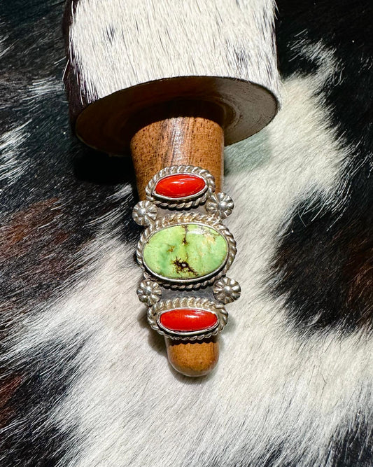 Bella Sonoran Coral Robert Yellowhorse Ring *Native