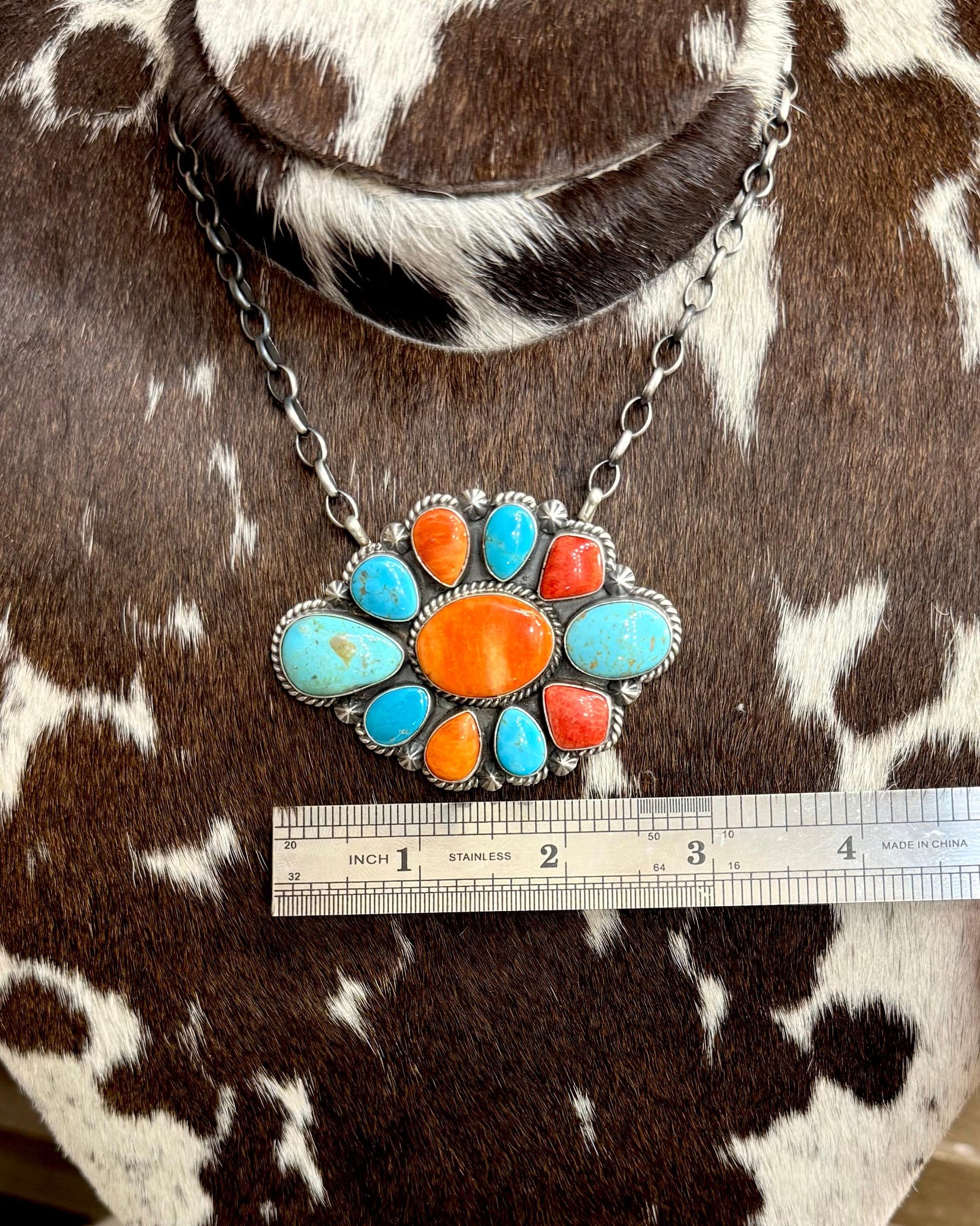 18” Elouise Kee Multi Stone Cluster Necklace