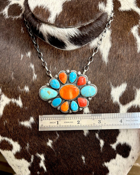 18” Elouise Kee Multi Stone Cluster Necklace