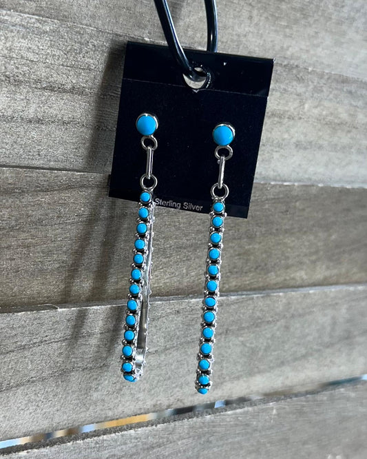 Turquoise Studded Dangle Studs *NonNative