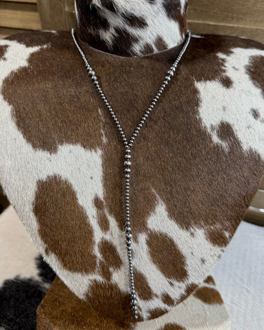 20" Graduated Y Pearl Lariat Necklace