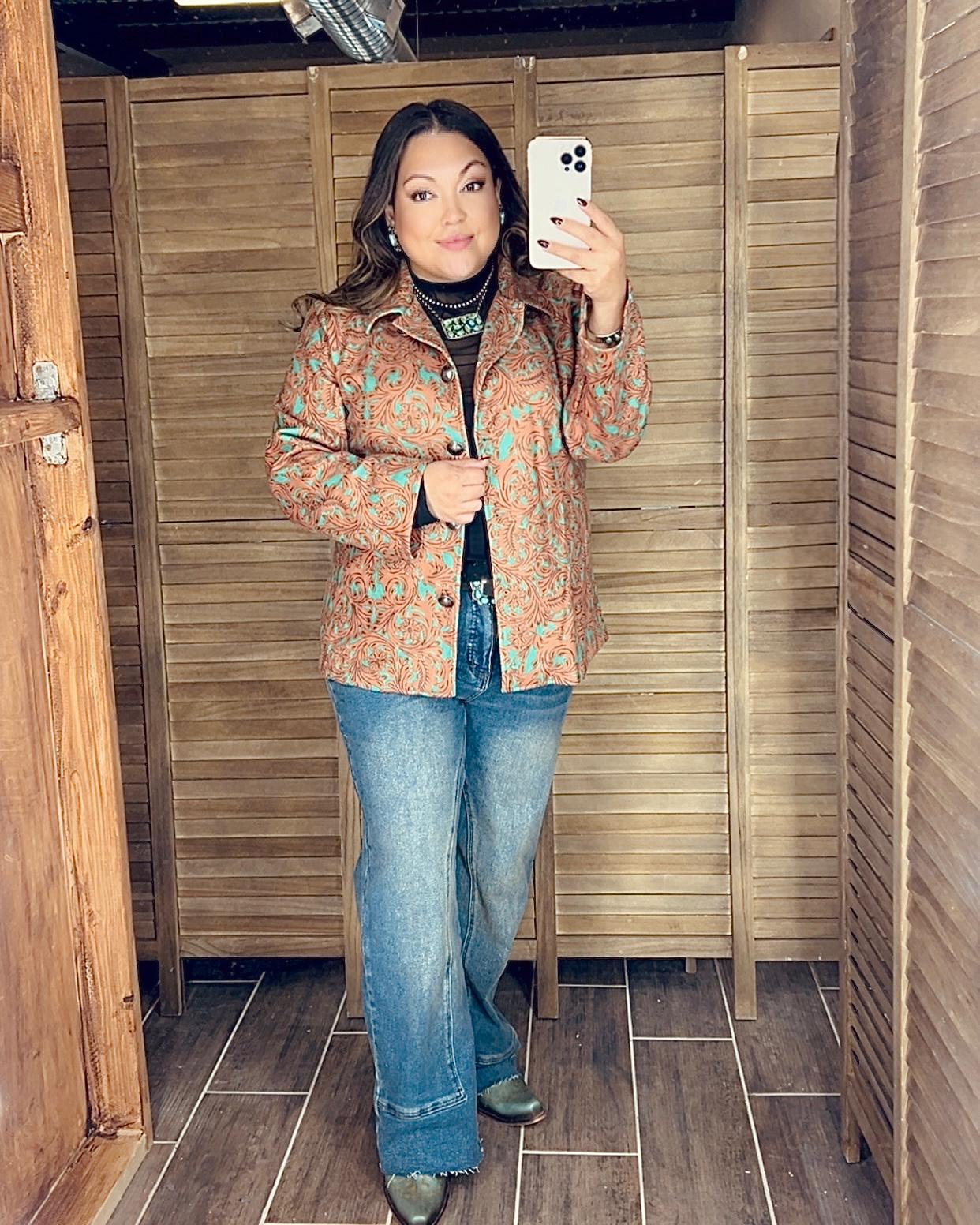 Turquoise Tapestry Jacket