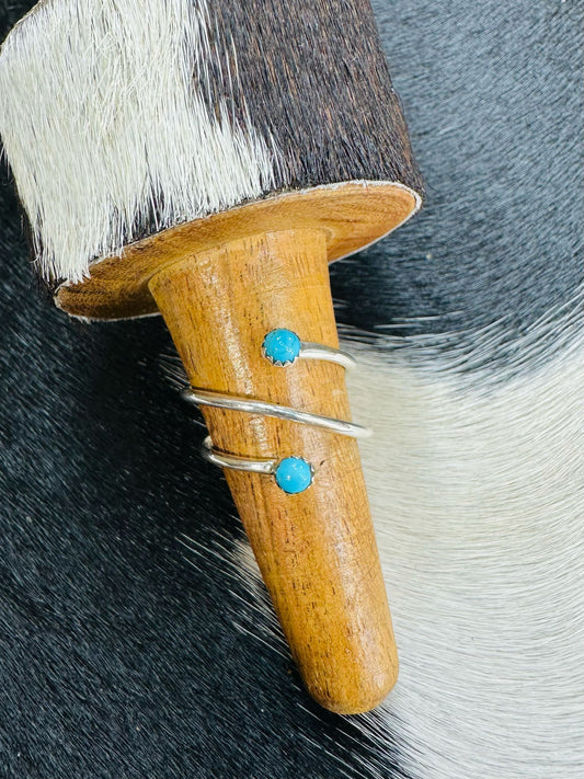 Wrap Around Simple 2 Stone Ring